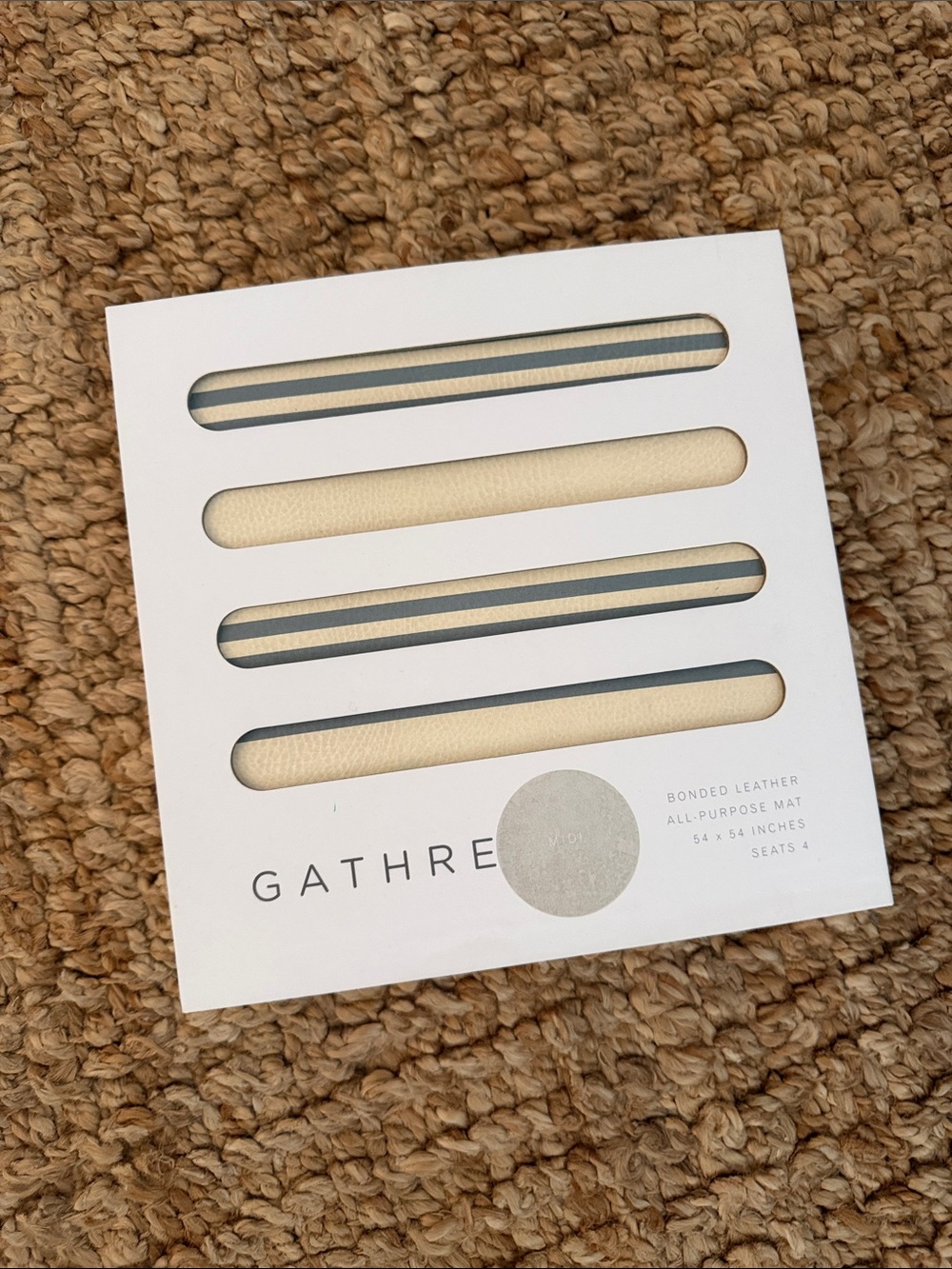 Gathre Bonded Leather All-Purpose Mat in Cream and Gray-Blue